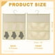 thumbnail image 2 of Organizador Colgante Uxcell, Bolsa de Almacenamiento para Sujetadores, Estantes de Almacenamiento Colgantes de Doble Cara para Ropa Interior y Calcetines, Beige (2+6 Bolsillos), 2 of 7