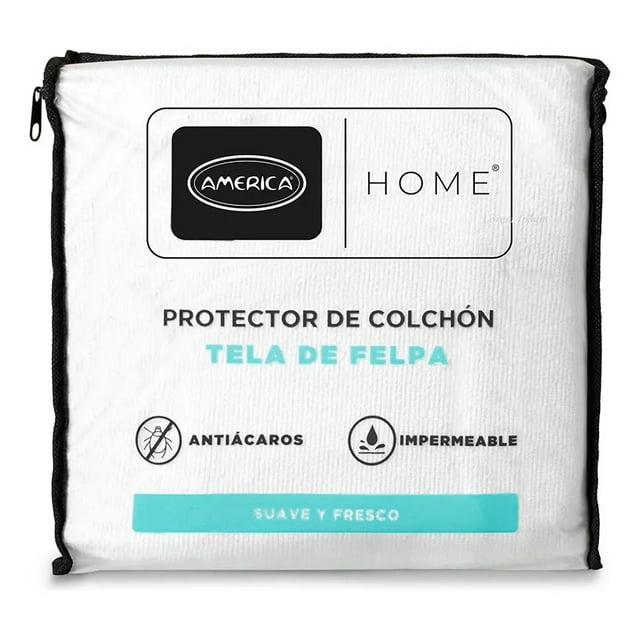 Cubre Colchón de Felpa Individual America Home Impermeable Hipoalergénico