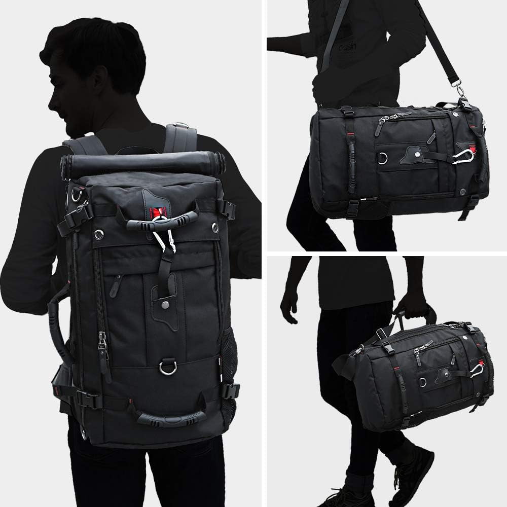KAKA Travel Backpack, Carry On Backpack Durable Convertible Duffle Bag Fit for 15.6 Inch Laptop for Men and Women(Medium 35L)