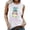 White, variant on Women's Tank Tops Crew Neck Sleeveless Tank Top European Style Vest Pineapple Print T Shirt Going Out Summer Clothes