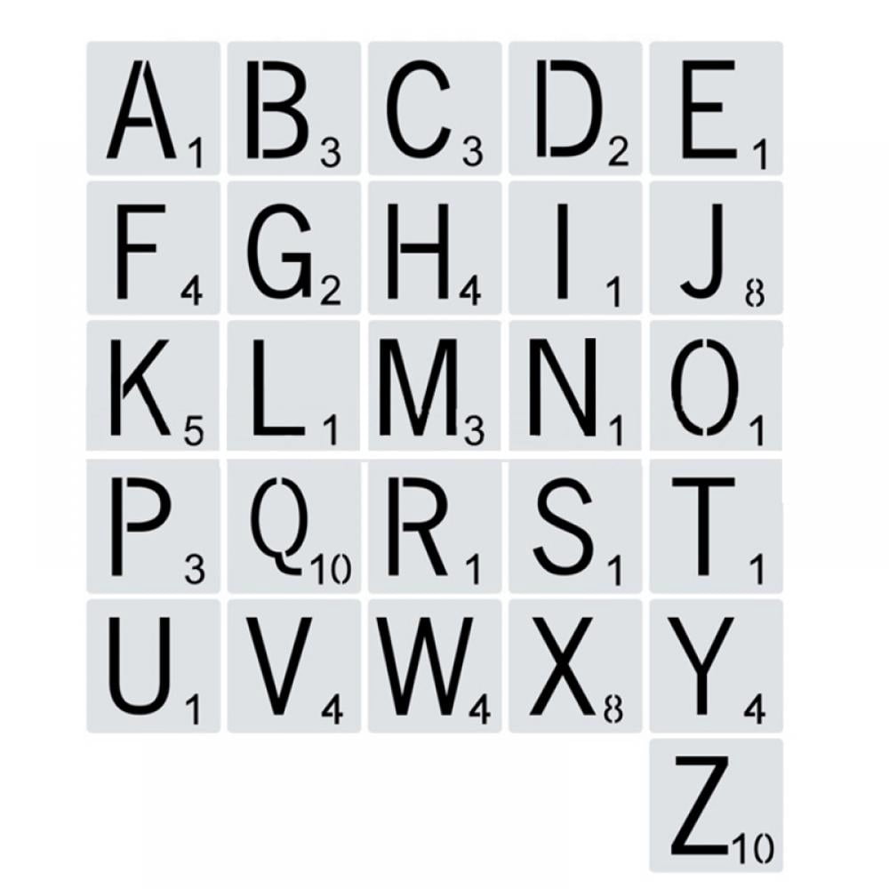 Hyperion 26pcs Set Reusable English Letter Alphabet Template For Painting Creative Diy Decoration Puzzle Walmart Com Walmart Com