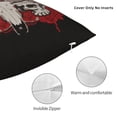 thumbnail image 3 of Rock And Roll Guitar Skull Roses Decorative Throw Pillow Cases Square Cushion Cover Pillowcases for Couch Bed Living Room 16x16, 3 of 6