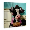 thumbnail image 2 of Stupell Industries Glamorous Farm Cow Baking Pie Hair Rollers Canvas Wall Art, 17 x 17, Design by Lucia Heffernan, 2 of 5