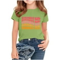 thumbnail image 5 of Frwgonr Toddler Girls T-shirts Short Sleeves Blouse Crewneck Birthday Graphic Summer Kids Tee Tops 2-15 Years, Green, 5 of 5