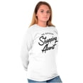 thumbnail image 3 of Shopaholic Aunt Cute Cool Fun Auntie Women's Long Sleeve T Shirt Brisco Brands X, 3 of 6