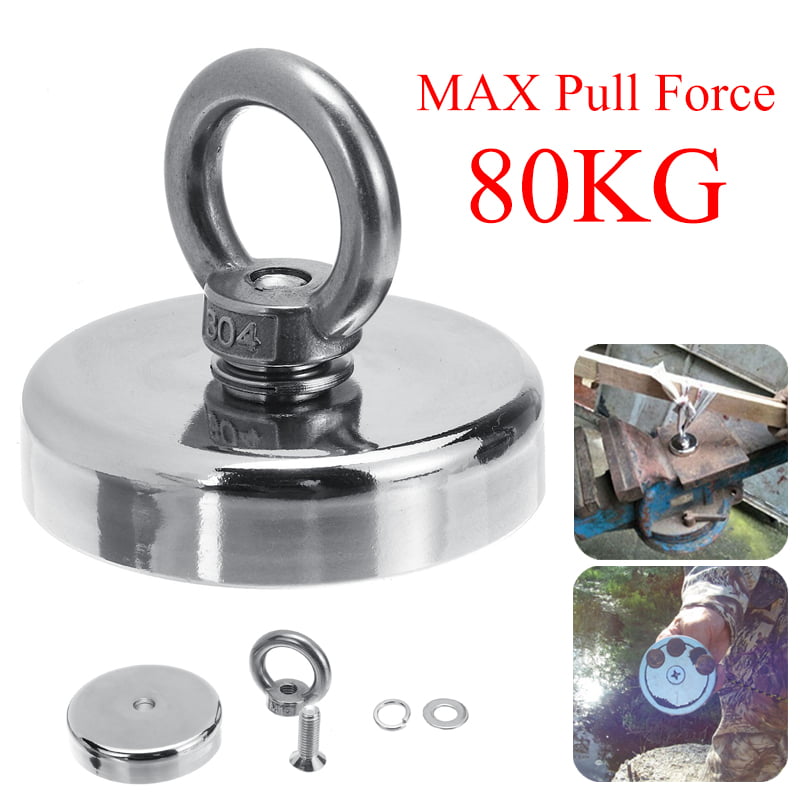 MAX 1100LBS 90mm Neodymium Metal Magnet Detector Fishing Kit+10M Rope 