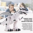 thumbnail image 4 of White Animatronic Dinosaur Toy Walking T Rex Model With Light Sound Interactive Play Size 138 X 59 X 55 Inches, 4 of 9