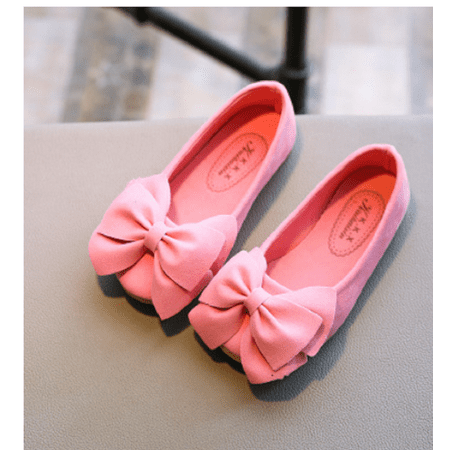 

LSFYSZD Children s Princess Flat Shoes Solid Color Casual Big Mouth Pedal Bow Decoration Fashion Sandals