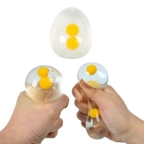 Jouets Fidget Squishy Anti-Stress, Jouet Fidget Squishy Anti-Stress Jaune d'Oeuf, Oeuf Collant Éclaboussant Oeuf Funky Balle Squishy, Jaune d'Oeuf Transparent Amusant à Presser, Balles Jaunes Remplissages de Panier de Pâques, Squishies Jouet Fidget Amusant