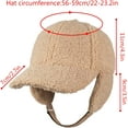thumbnail image 2 of CoCoMangos Light Warm Imitation Lamb Wool Hat Baseball Cap with Ear Flaps Unisex Men Women Teens, 2 of 6