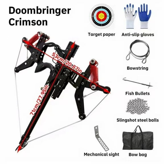 Recommended By 98% Of Archers, The New Doomsday Terminator 50-Shot Slingshot Is A High-Speed Compound Bow Specifically Designed For Adults.