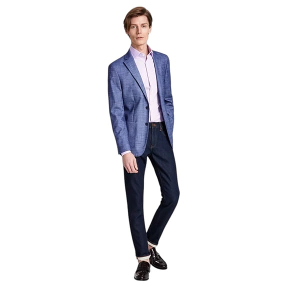 Calvin Klein Mens Slim fit Sport Coat Blazer 34 R Blue Solid
