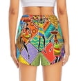 thumbnail image 2 of Lsque Dancing African Womans Printed Women's Running Shorts with Liner Pockets,Elastic Quick Dry Workout Athletic Gym Yoga Shorts,Womens High Waist Shorts-Small, 2 of 9