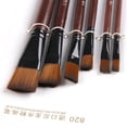 thumbnail image 6 of Milue 6Pcs Nylon Acrylic Oil Paint Gouache Brushes For Artist Supplies Watercolor Set, 6 of 9