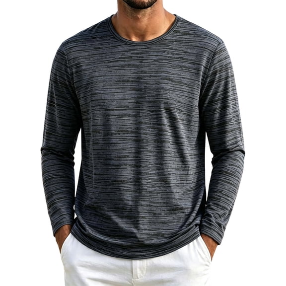 Qingpeng Mens Long Sleeve Shirt Lightweight Quick Dry Workout Tee UV Protection Moisture Wicking Sports Shirts Tops