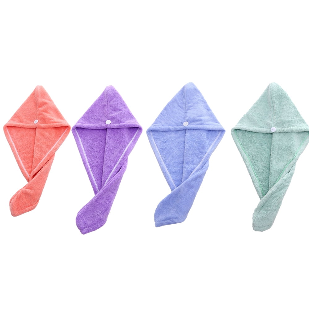 Microfiber Hair Bandana Wrap Drying Towelettes, 4Pack