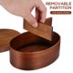 thumbnail image 3 of EeaseMX Fiambrera de madera retro para sushi, estilo japonés, de una sola capa (501-800 ml), 3 of 7