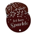 thumbnail image 1 of Inkdotpot Pack Of 50 Real Silver Foil Paper Tags Let Love Sparkle Wedding Favor Hang Tags, 1 of 6