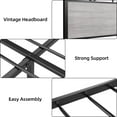thumbnail image 4 of Bed Frame, Metal Platform Bed Frame with Rustic Wood Headboard and Footboard, Sturdy Steel Slat Support, Solid and Noise Free,No Box Spring Needed, Easy Assembly, 4 of 6