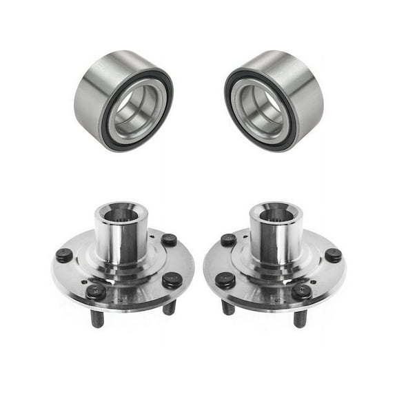 Front Wheel Hub and Bearing Kit 4 Piece - Compatible with 2003 - 2007 Honda Accord 2004 2005 2006