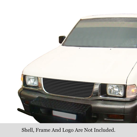 1993-1995 Isuzu Pickup /1993-1997 Isuzu Rodeo Stainless Steel Black Powder Coated Finish 8X6 Horizontal Billet Black Stainless Steel Billet Grille