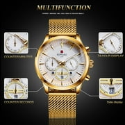 REWARD Watch Male New Luxury Brand Chronograph 24-hour Displaydate Calendar Clock Man Luminous Hands Gold Watch Stainless Steel Strap Relogio Masculino