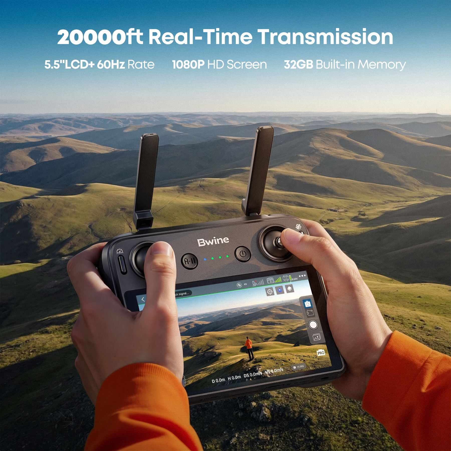 Bwine F7MINI 4K(RC3) Drones with Camera for Adults, 8K Photo 4K Video, RC with 1080P Screen, 20000ft Transmission, 64min Flight, 3-Axis Gimbal, 249g FAA-Exempt, GPS Track, Auto Return, Beginner Mode