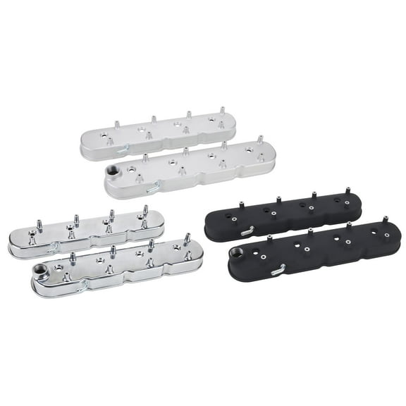 GM LS Cast Aluminum Valve Covers, w/Coil Mounts, Pair, Plain
