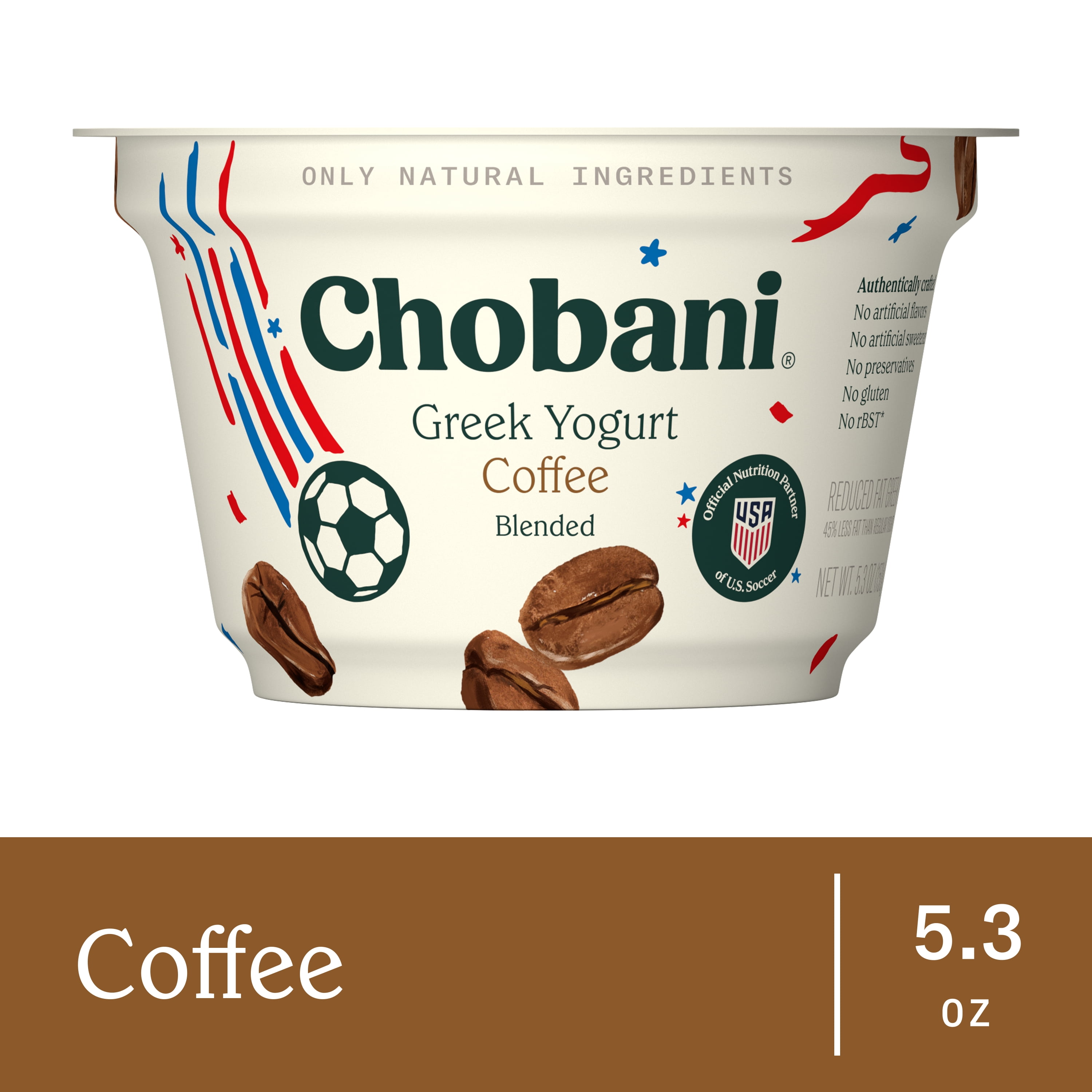 Chobani Low-Fat Greek Yogurt Coffee Blended 5.3 oz Cup