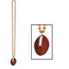 Pack of 6 - Beads w/Football Medallion, orange by Beistle Party Supplies