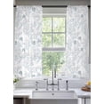 thumbnail image 2 of Summer Sheer Curtains 63 Inch Long 2 Panels, Retro Ocean Shell Starfish Coral Light Filtering Rod Pocket Curtains, Sheer Voile Drapes for Living Room Bedroom, 52"x63", 2 of 8