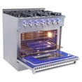 thumbnail image 4 of Thor Kitchen 36 Inch Professional 6 Burner Gas Range Oven, Stainless Steel, 4 of 10