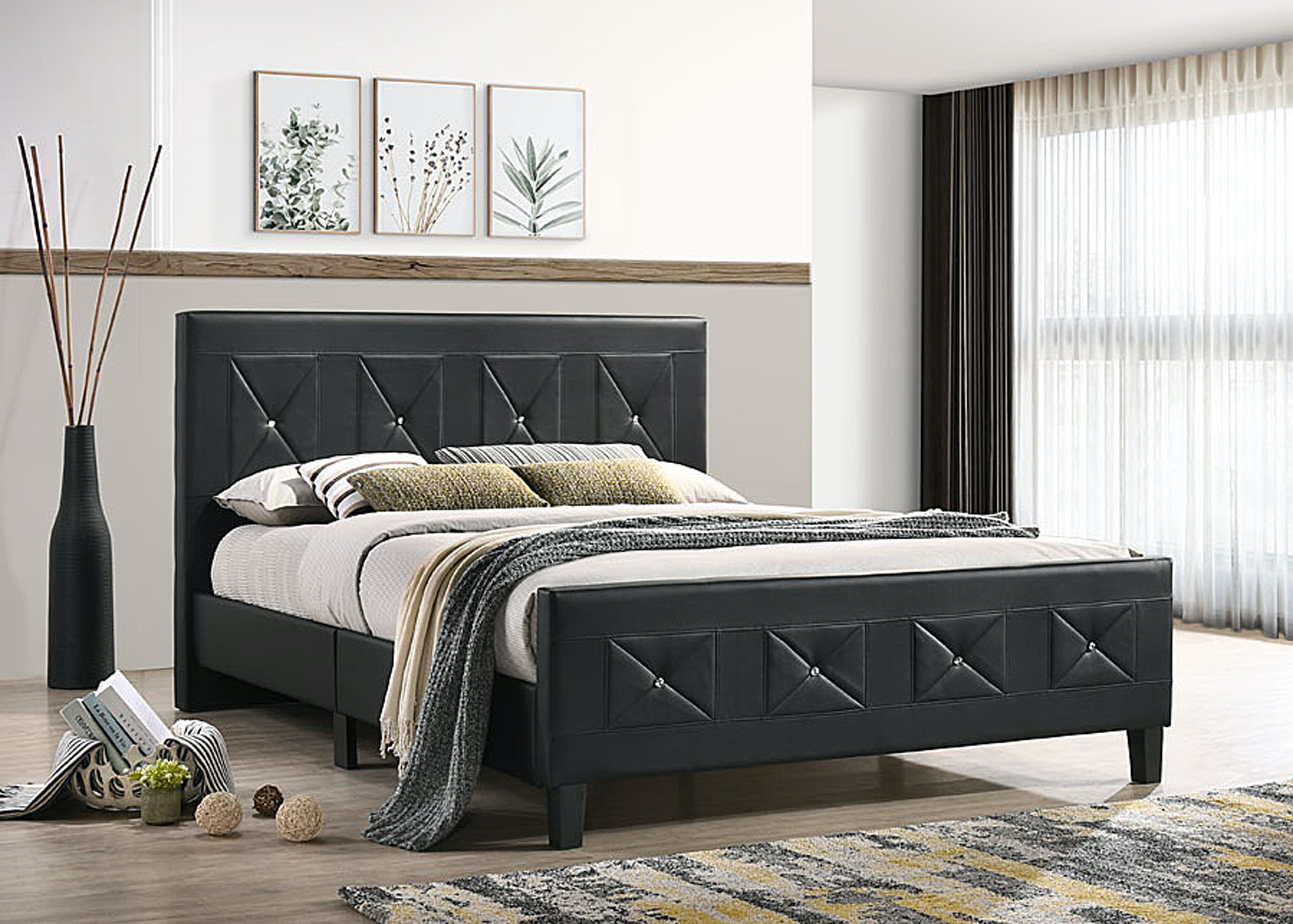 Aerys Queen Size Upholstered Platform Bed, Queen Bed Frame | Walmart Canada