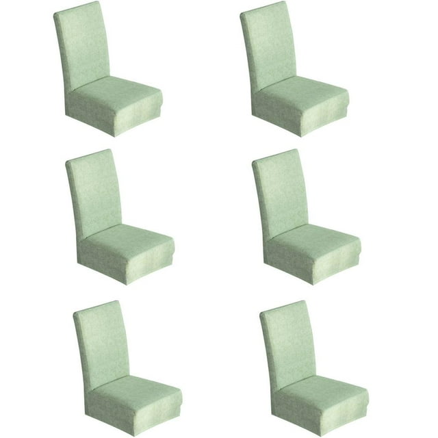 Cubierta suave 6Pcs, ver cubierta del asiento de decoración del partido del comedor Zulema Stretch Seat Chair Cover