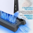 thumbnail image 3 of PS5 / PS5 Slim Stand and Cooling Station with Dual Controller Charging Station for PlayStation 5 Console, PS 5 Accessories Incl. Controller Charger, Cooling Fan, Headset Holder, 3 USB Hub, Screw, 3 of 13