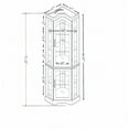 thumbnail image 4 of S-HOME Lighted Glass Display Curio Cabinet in White with Tempered Glass Doors and Crown Design for Living Room Storage, 4 of 14