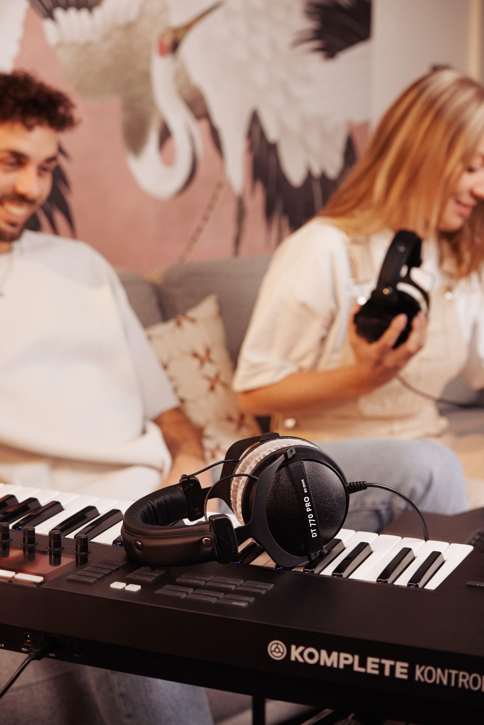 beyerdynamic DT 770 PRO 80 Ohm over-ear studio headphones in Gray. Enclosed design, wired for professional recording and monitoring