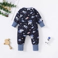 thumbnail image 4 of Baby Boys Romper Zip-up Jumpsuits Long Sleeve One Piece Bamboo Rompers for Newborn, 4 of 9