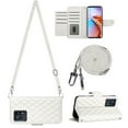 thumbnail image 2 of for Moto Edge Plus 2023 Wallet Case RFID Blocking Card Slots Holder with Shoulder&Crossbody Strap, Magnetic Folio Kickstand Handbag Flip Phone Cover for Motorola Moto Edge Plus 2023, White, 2 of 8