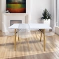 thumbnail image 3 of Mundo In Mesa Blanca Comedor Rectangular Frankfurt para Hogar y Oficina 120x70 cm, 3 of 8