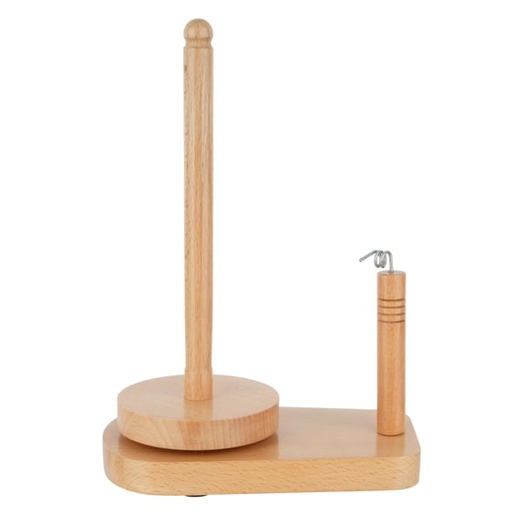 Wood Skein Holder by Loops & Threads - Wooden Yarn Spinning Dispenser for Crochet - Knitting - and Weaving - 1 Pack