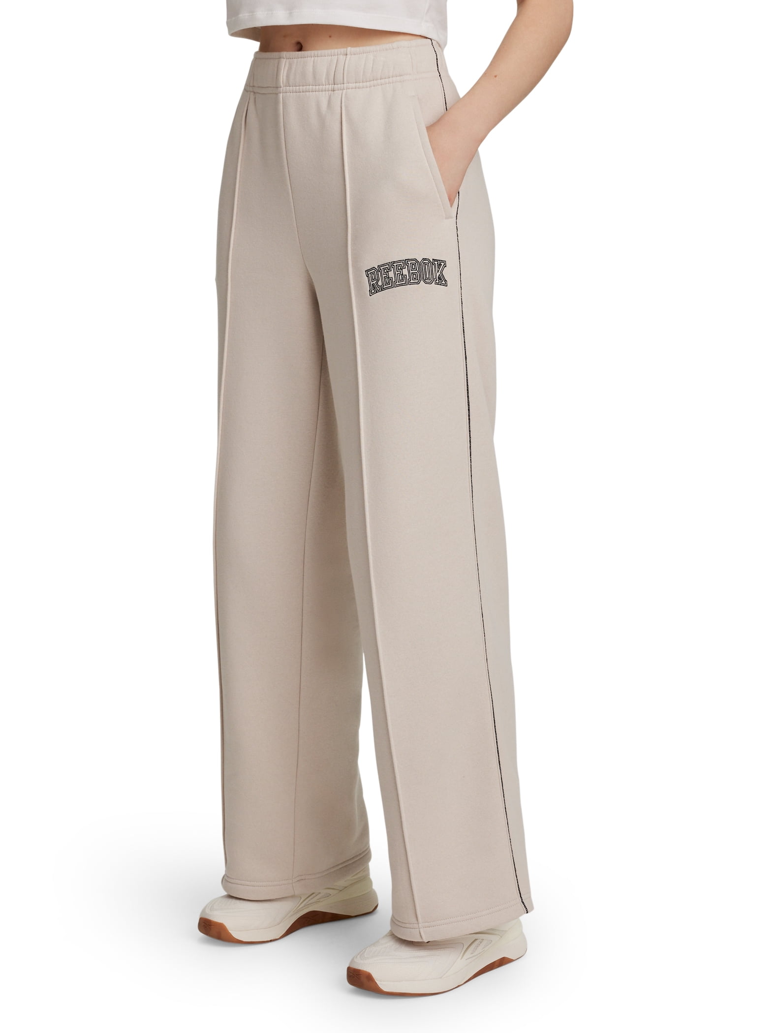 Reebok Women's Game Day Fleece Contrast Stitch Wide Leg Pant, Sizes XS-4X