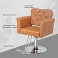 thumbnail image 3 of UBesGoo Hydraulic Salon Chair, Heavy Duty 360° Swivel Barber Styling Chair, Brown, 3 of 7