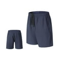 thumbnail image 2 of ZRGHAOYLQ Workout Shorts for Men Summer Casual Drawstring Athletic Shorts Gym Liner Quick Dry Running Shorts with Pockets Basic Solid Color Shorts Activewear Gift for Men, 2 of 5