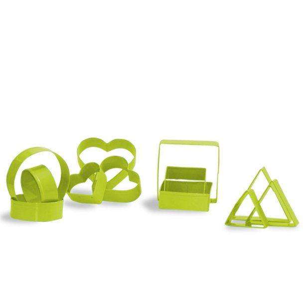 Cookie Cutter Set by Cie12 Pcs. Stainless Steel, HeartSquareRound