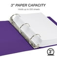 thumbnail image 4 of Samsill Earth's Choice Biobased Economy Round Ring View Binders, 3 Rings, 3" Capacity, 11 x 8.5, Purple -SAM17388, 4 of 9