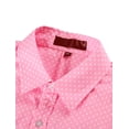 thumbnail image 4 of INSPIRE CHIC Men's Shirts Point Collar Short Sleeve Polka Dots Button Down Shirt 34 Pink, 4 of 7