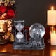 thumbnail image 4 of Bola de nieve de cristal vintage y torre de reloj de arena | Decoración navideña musical con arena fluida | Adorno de escritorio de 50 ml para sala de estar y dormitorio, 4 of 5