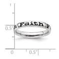 thumbnail image 4 of Sterling Silver Stackable Expressions Polished Enameled Faith Ring, 4 of 5