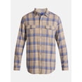 thumbnail image 5 of George Men's and Big Men's Plaid Flannel Shirt with Long Sleeves, Sizes XS-3XL, 2XB-5XB & Tall XLT-3XLT, 5 of 5